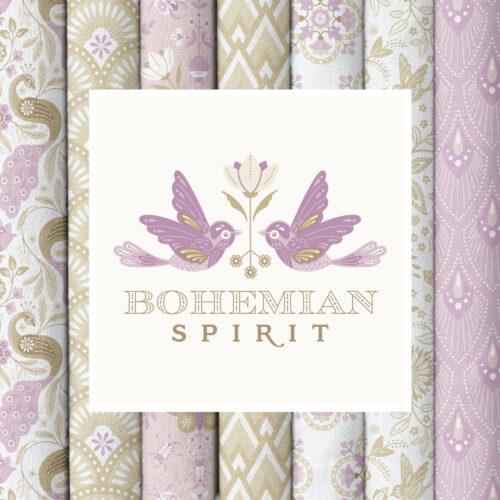 Bohemian Spirit 100% organic cotton quilter's weight fabric by Dots & Glory for Cloud9 Fabrics